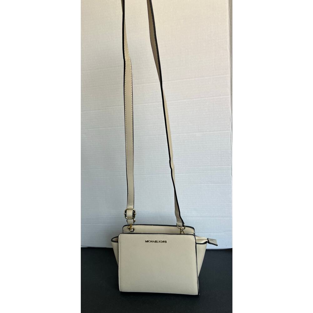 Vegan Cream Small Messenger Crossbody‎ Clutch Bag Purse